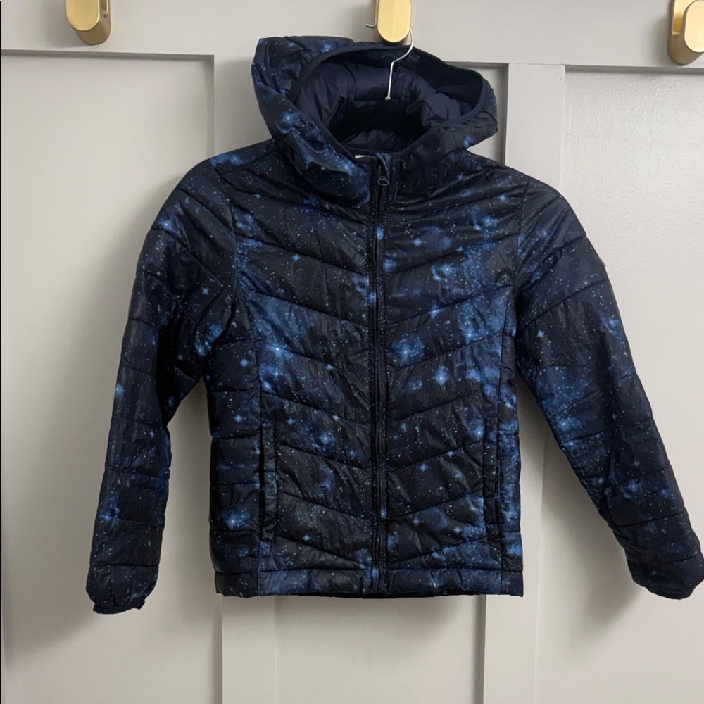 GAP Kids Starry Night Puffer Jacket - Blue and Black